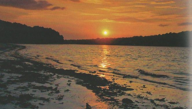 
 Foto: disadur dari buku ( Pariwisata Alam 54 Taman Nasional Indonesia) Sinar Matahari Senja memerahkan angkasa pulau peucang 