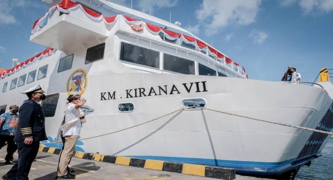 
 Kegiatan Menparekraf Resmikan KM Kirana VII di Pelabuhan Benoa Bali Dukung Kebangkitan Pariwisata. Foto : Kemenparekraf