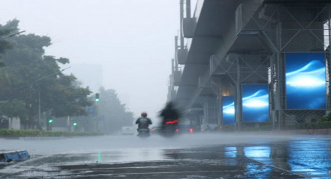 
 Hujan ringan akan terjadi pada siang dan sore hari di wilayah Jakarta Selatan dan Jakarta Timur. Foto : Foto: doc - Beritajakarta